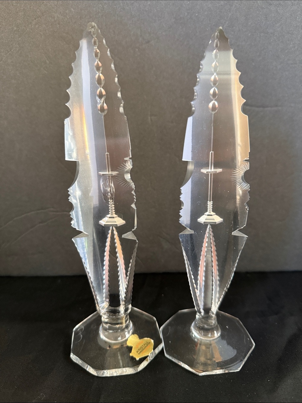 Joska Bodenmals German Hand Cut Crystal Statues.
